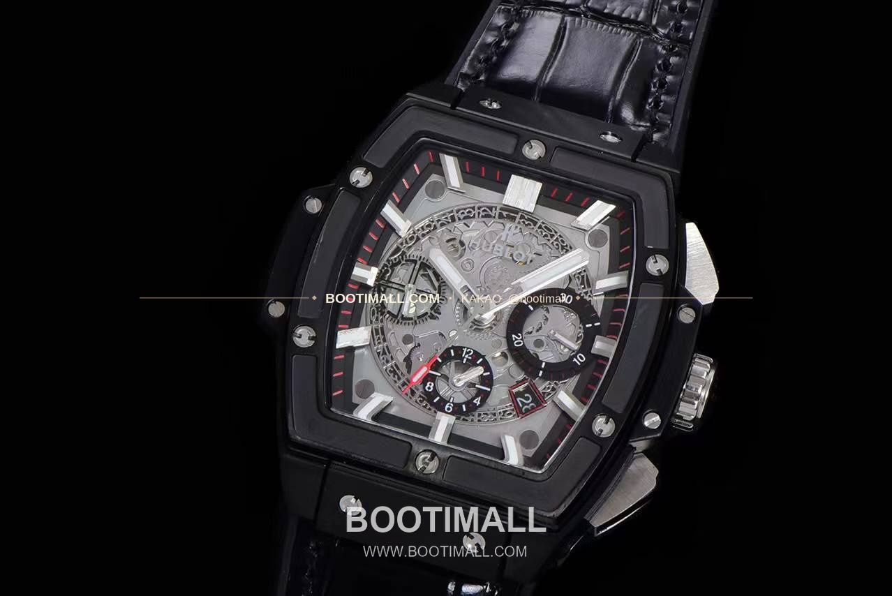 위블로 스피릿 오브 빅뱅 화이트 토노형 스켈레톤 크로노그래프 오토매틱 Hublot Spirit of Big Bang White Tonneau Skeleton Chronograph Automatic 45mm 3