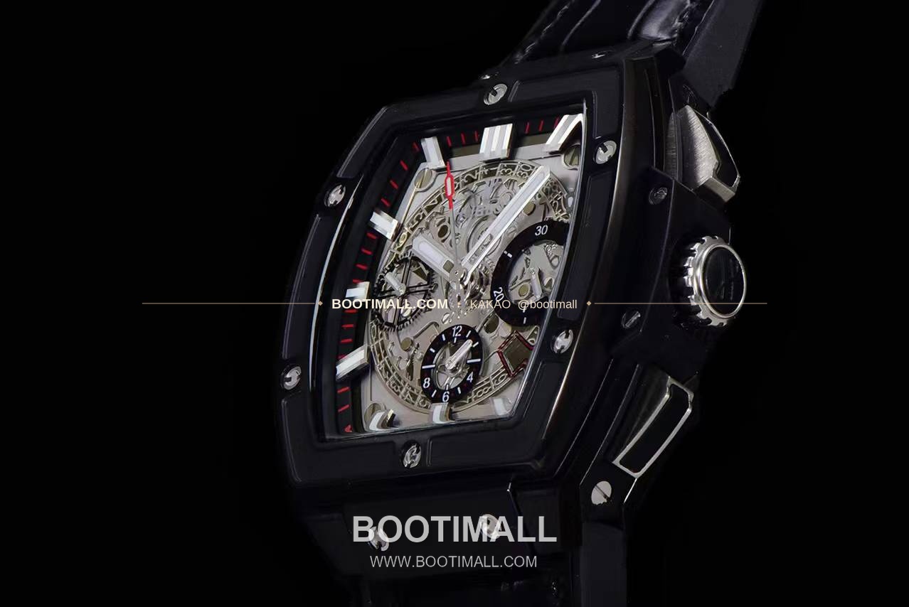 위블로 스피릿 오브 빅뱅 화이트 토노형 스켈레톤 크로노그래프 오토매틱 Hublot Spirit of Big Bang White Tonneau Skeleton Chronograph Automatic 45mm 6