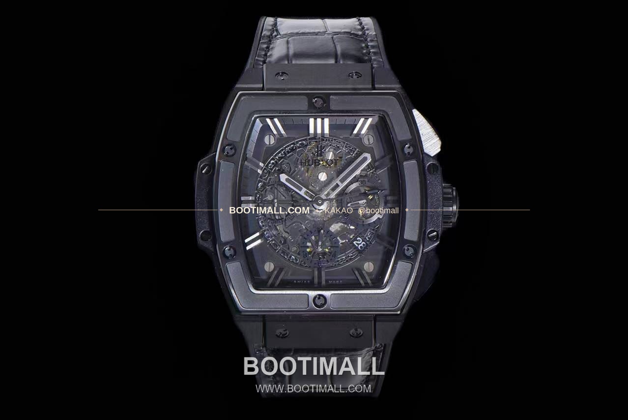 위블로 스피릿 오브 빅뱅 화이트 토노형 스켈레톤 크로노그래프 오토매틱 Hublot Spirit of Big Bang White Tonneau Skeleton Chronograph Automatic 45mm 1