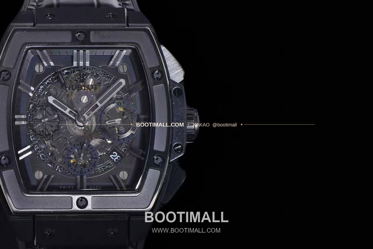 위블로 스피릿 오브 빅뱅 화이트 토노형 스켈레톤 크로노그래프 오토매틱 Hublot Spirit of Big Bang White Tonneau Skeleton Chronograph Automatic 45mm 4