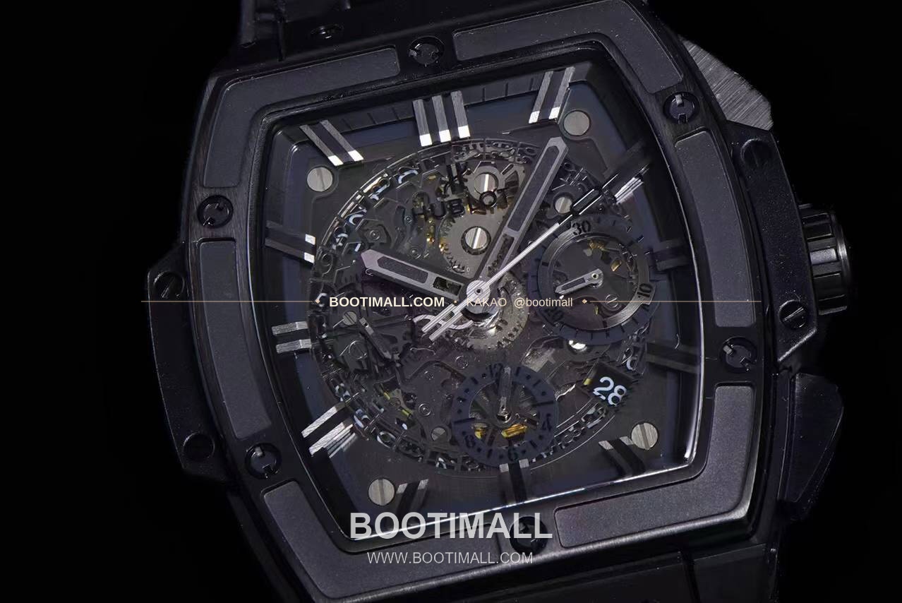 위블로 스피릿 오브 빅뱅 화이트 토노형 스켈레톤 크로노그래프 오토매틱 Hublot Spirit of Big Bang White Tonneau Skeleton Chronograph Automatic 45mm 5