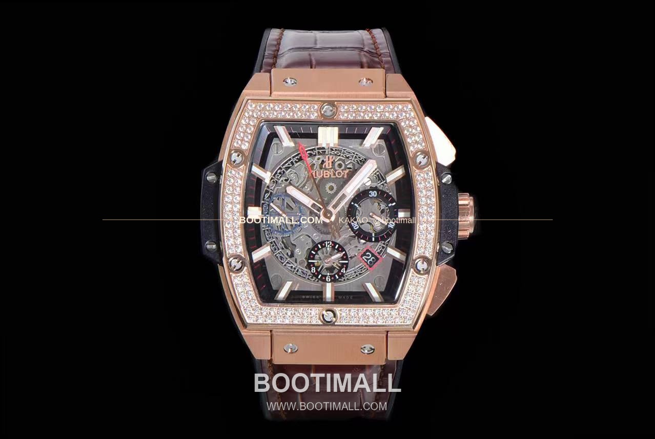 위블로 스피릿 오브 빅뱅 화이트 토노형 스켈레톤 크로노그래프 오토매틱 Hublot Spirit of Big Bang White Tonneau Skeleton Chronograph Automatic 45mm 1