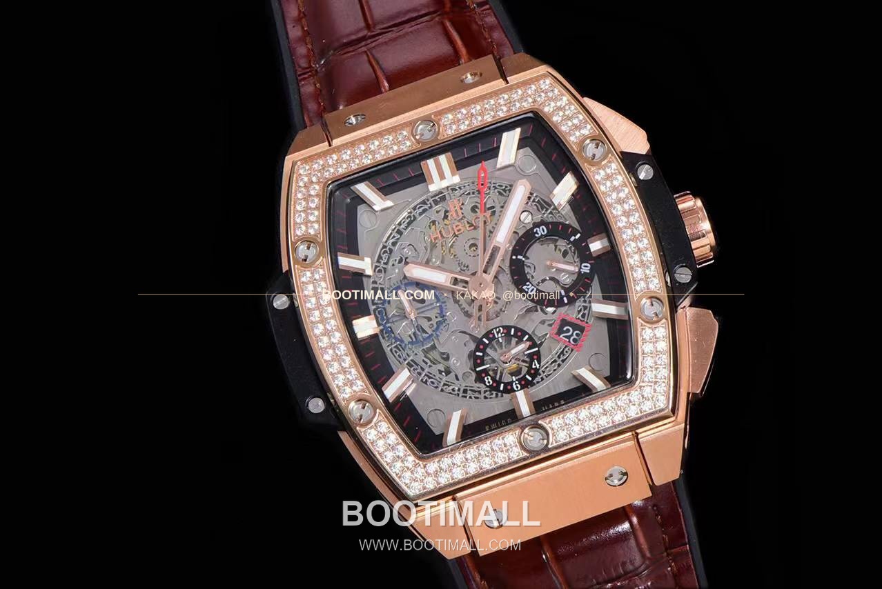 위블로 스피릿 오브 빅뱅 화이트 토노형 스켈레톤 크로노그래프 오토매틱 Hublot Spirit of Big Bang White Tonneau Skeleton Chronograph Automatic 45mm 2