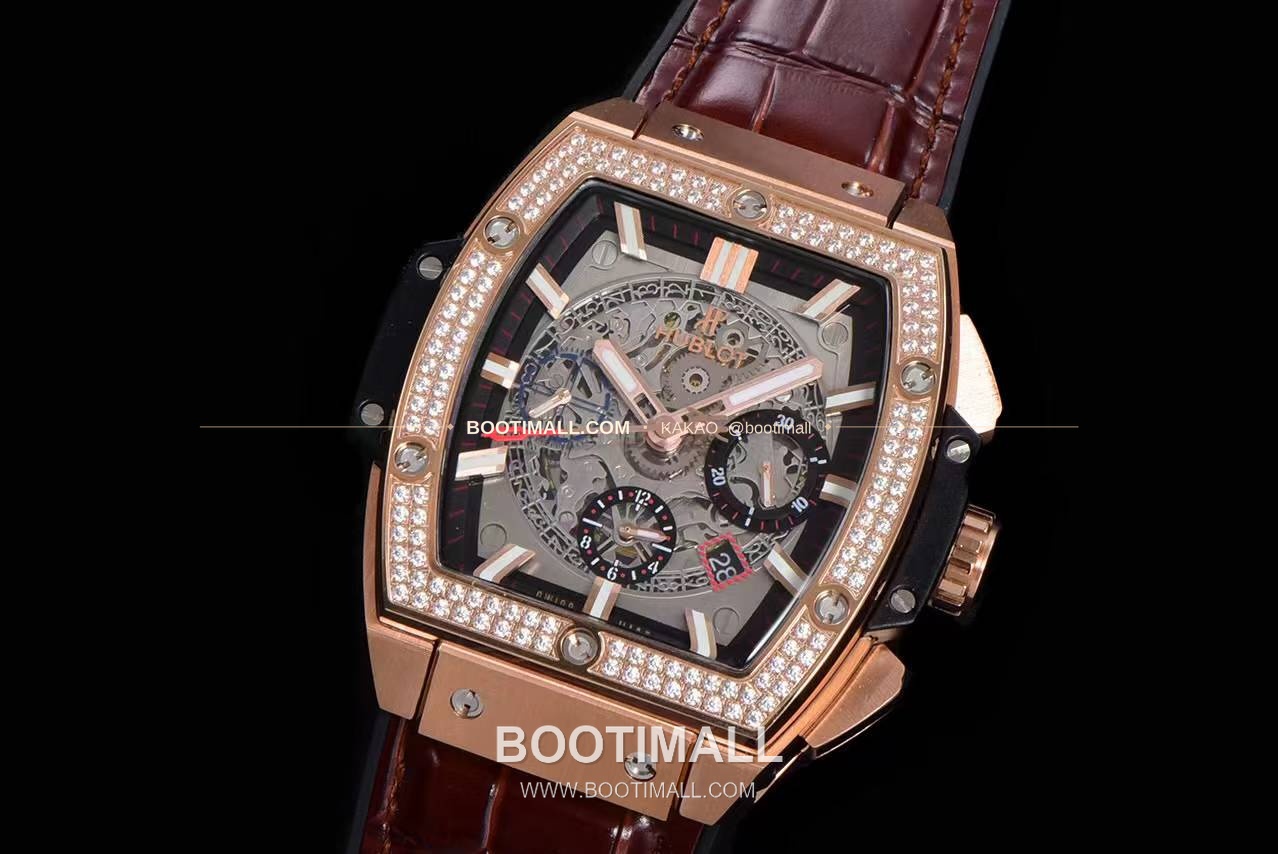 위블로 스피릿 오브 빅뱅 화이트 토노형 스켈레톤 크로노그래프 오토매틱 Hublot Spirit of Big Bang White Tonneau Skeleton Chronograph Automatic 45mm 3