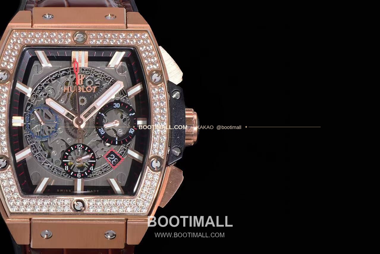 위블로 스피릿 오브 빅뱅 화이트 토노형 스켈레톤 크로노그래프 오토매틱 Hublot Spirit of Big Bang White Tonneau Skeleton Chronograph Automatic 45mm 4