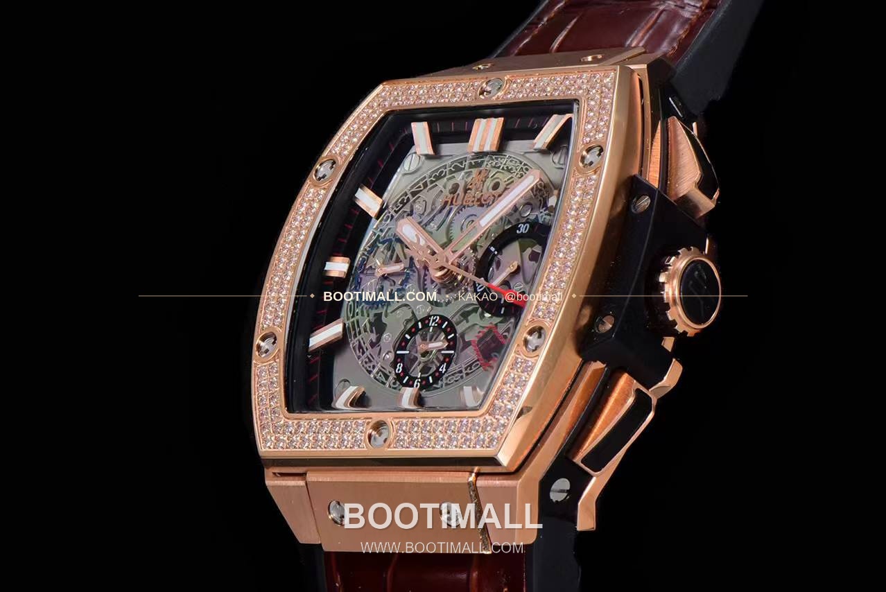 위블로 스피릿 오브 빅뱅 화이트 토노형 스켈레톤 크로노그래프 오토매틱 Hublot Spirit of Big Bang White Tonneau Skeleton Chronograph Automatic 45mm 6