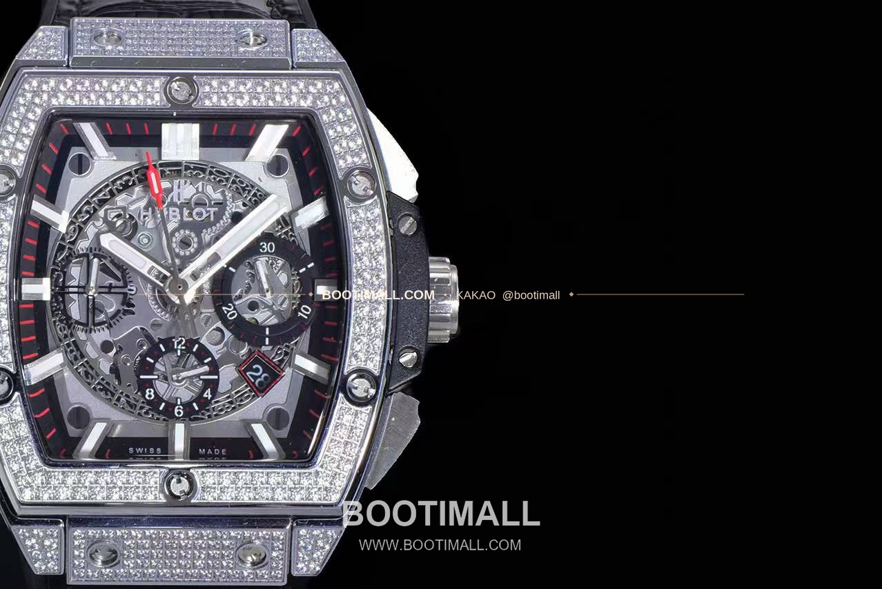 위블로 스피릿 오브 빅뱅 화이트 토노형 스켈레톤 크로노그래프 오토매틱 Hublot Spirit of Big Bang White Tonneau Skeleton Chronograph Automatic 45mm 3