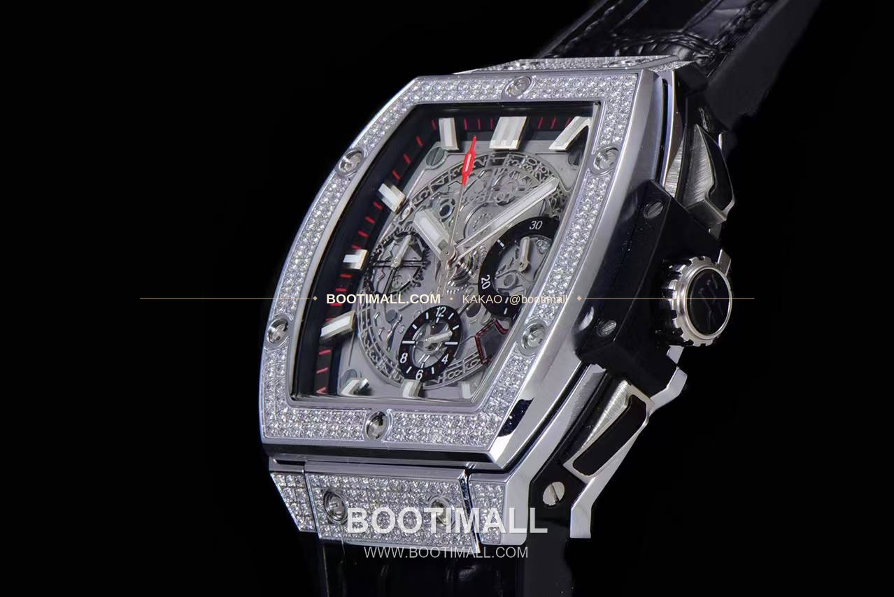 위블로 스피릿 오브 빅뱅 화이트 토노형 스켈레톤 크로노그래프 오토매틱 Hublot Spirit of Big Bang White Tonneau Skeleton Chronograph Automatic 45mm 5