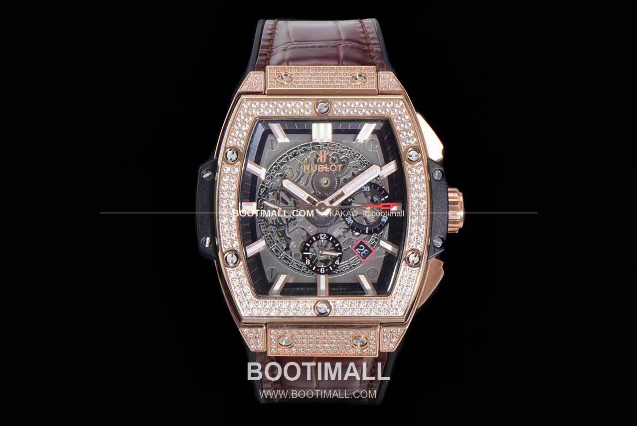 위블로 스피릿 오브 빅뱅 화이트 토노형 스켈레톤 크로노그래프 오토매틱 Hublot Spirit of Big Bang White Tonneau Skeleton Chronograph Automatic 45mm 1