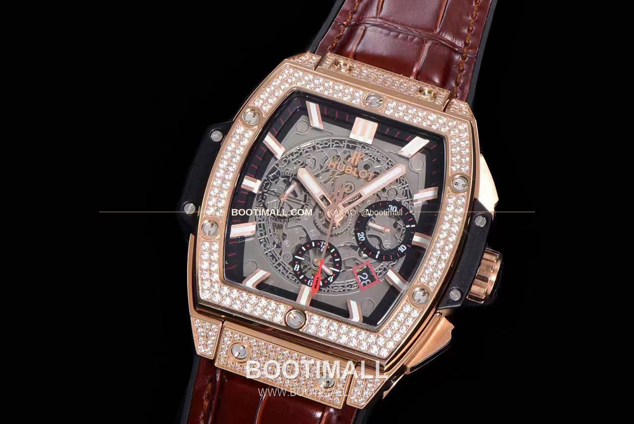 위블로 스피릿 오브 빅뱅 화이트 토노형 스켈레톤 크로노그래프 오토매틱 Hublot Spirit of Big Bang White Tonneau Skeleton Chronograph Automatic 45mm 3