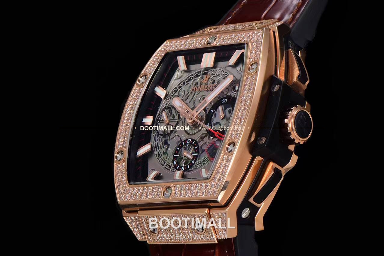 위블로 스피릿 오브 빅뱅 화이트 토노형 스켈레톤 크로노그래프 오토매틱 Hublot Spirit of Big Bang White Tonneau Skeleton Chronograph Automatic 45mm 6