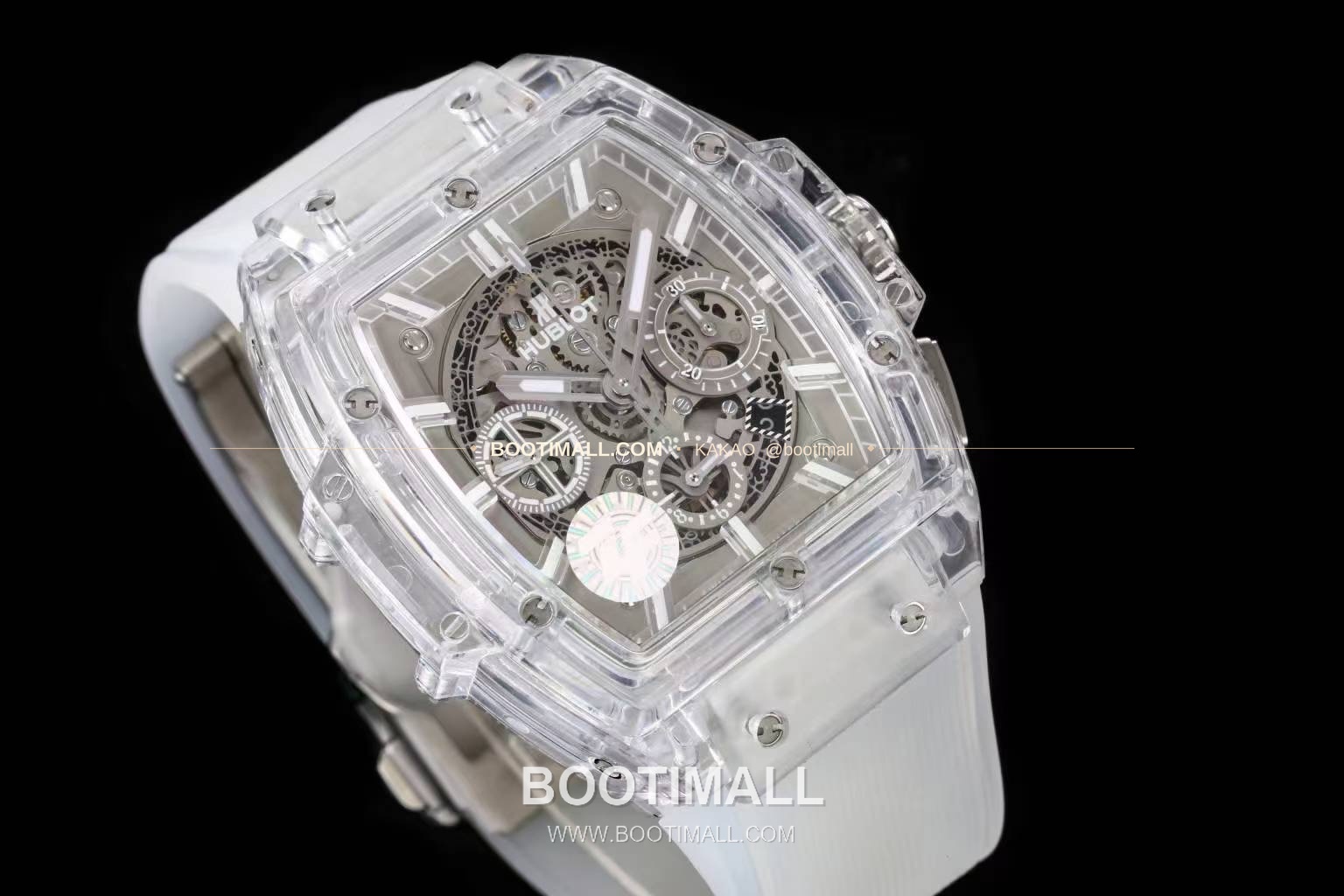위블로 스피릿 오브 빅뱅 올클리어 스켈레톤 크로노그래프 오토매틱 Hublot Spirit of Big Bang All Clear Skeleton Chronograph Automatic 641.JX.0120.RT 42mm 3