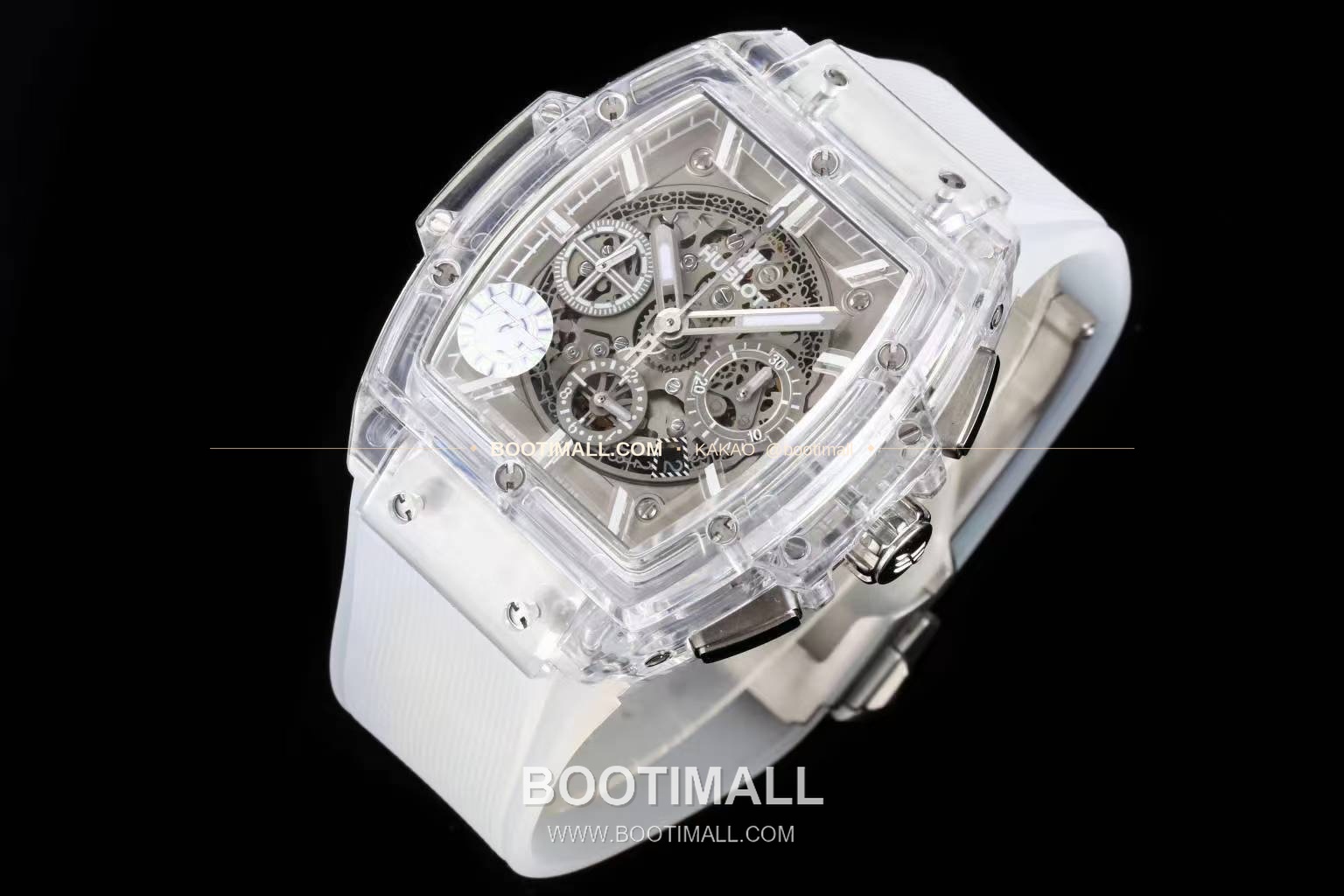 위블로 스피릿 오브 빅뱅 올클리어 스켈레톤 크로노그래프 오토매틱 Hublot Spirit of Big Bang All Clear Skeleton Chronograph Automatic 641.JX.0120.RT 42mm 4