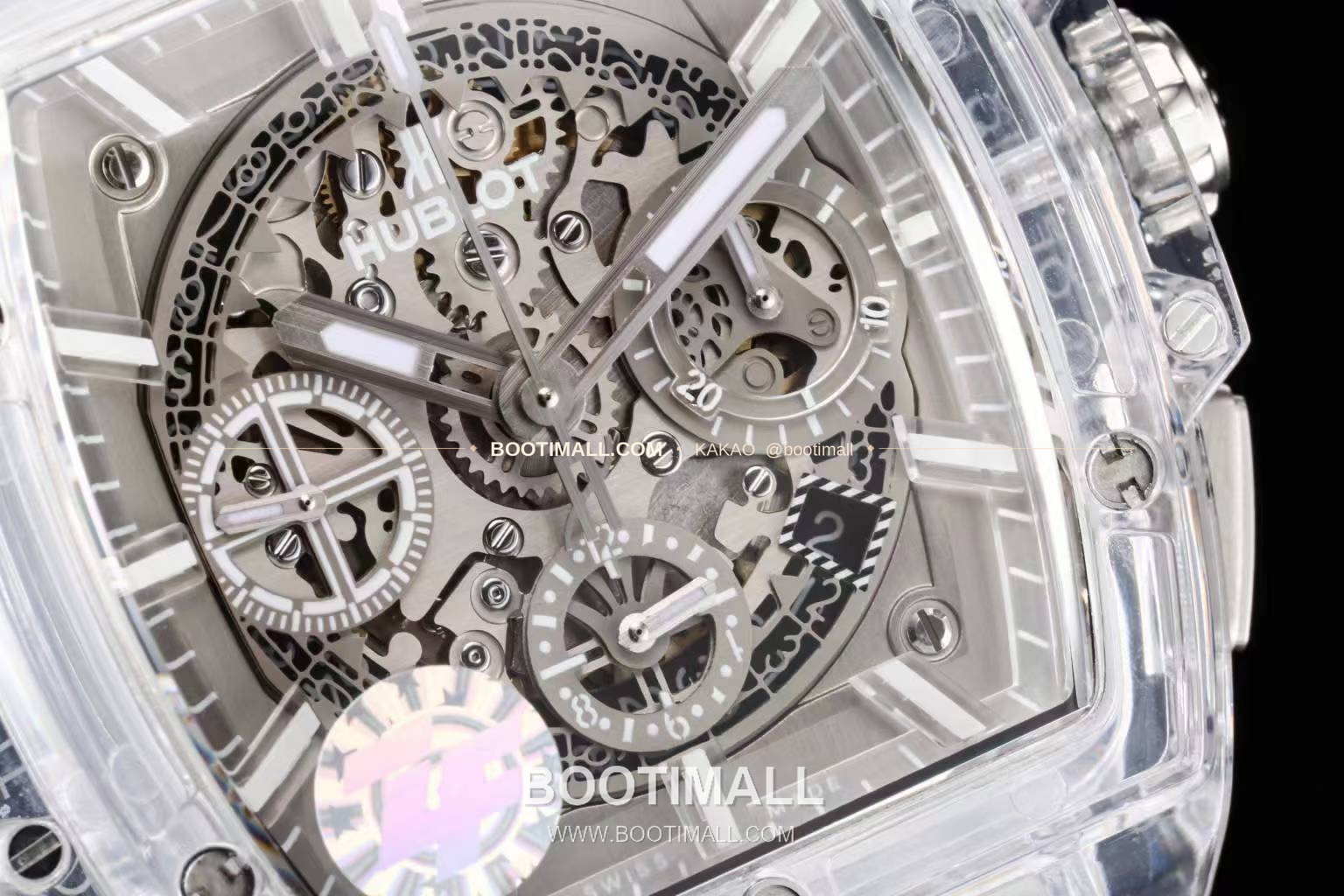 위블로 스피릿 오브 빅뱅 올클리어 스켈레톤 크로노그래프 오토매틱 Hublot Spirit of Big Bang All Clear Skeleton Chronograph Automatic 641.JX.0120.RT 42mm 8