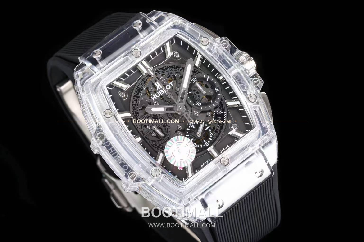 위블로 스피릿 오브 빅뱅 올클리어 스켈레톤 크로노그래프 오토매틱 Hublot Spirit of Big Bang All Clear Skeleton Chronograph Automatic 641.JX.0120.RT 42mm 3