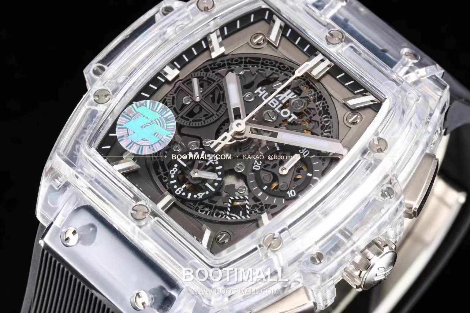 위블로 스피릿 오브 빅뱅 올클리어 스켈레톤 크로노그래프 오토매틱 Hublot Spirit of Big Bang All Clear Skeleton Chronograph Automatic 641.JX.0120.RT 42mm 7