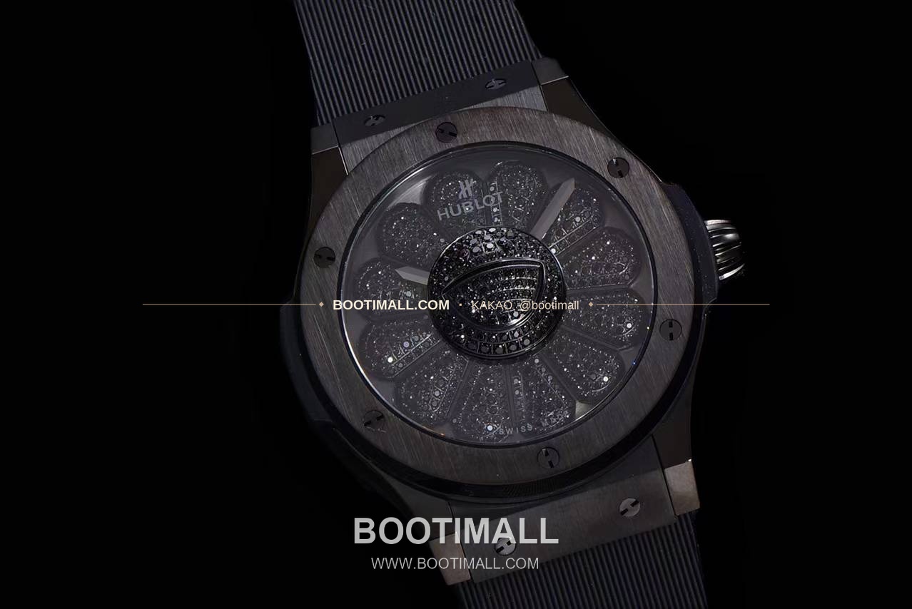 위블로 클래식 퓨전 무라카미 타카시 선플라워 블랙 다이아 오토매틱 Hublot Classic Fusion Takashi Murakami Sunflower Black Diamond Automatic 507.CX.9000.RX.TAK21 45mm 8