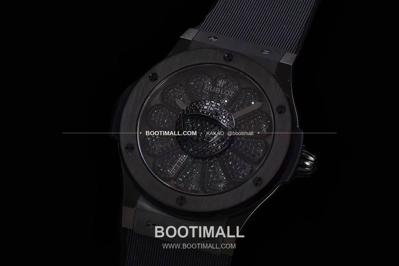위블로 클래식 퓨전 무라카미 타카시 선플라워 블랙 다이아 오토매틱 Hublot Classic Fusion Takashi Murakami Sunflower Black Diamond Automatic 507.CX.9000.RX.TAK21 45mm 9
