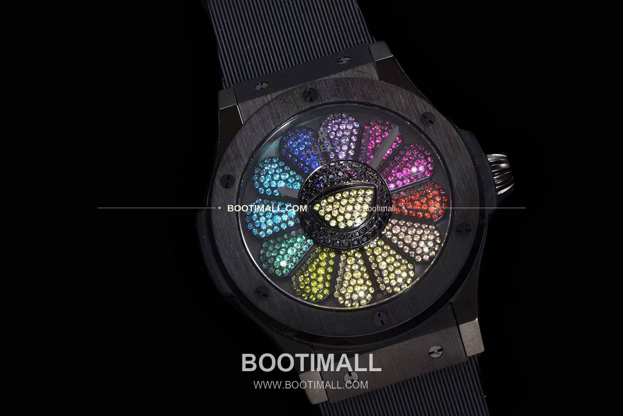 위블로 클래식 퓨전 무라카미 타카시 선플라워 블랙 다이아 오토매틱 Hublot Classic Fusion Takashi Murakami Sunflower Black Diamond Automatic 507.CX.9000.RX.TAK21 45mm 2