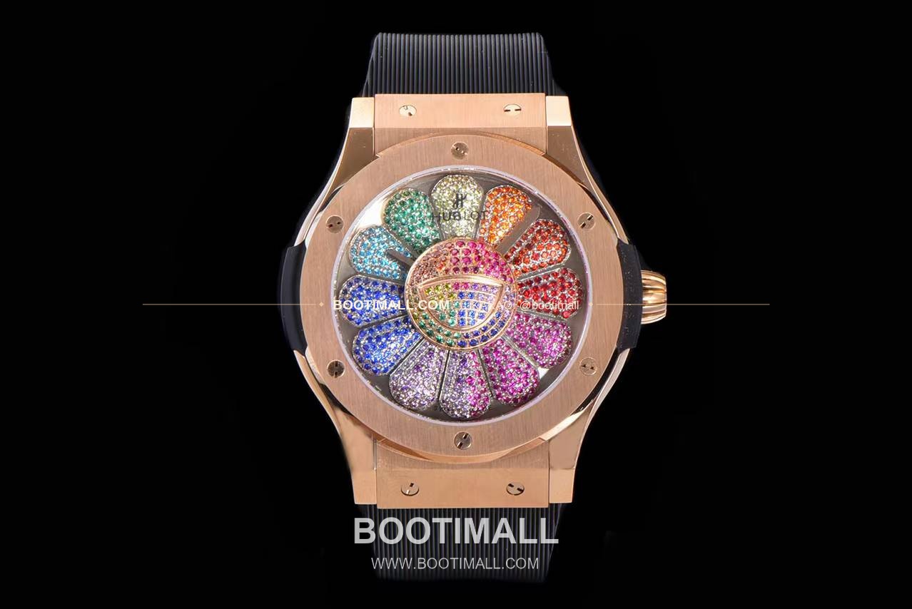 위블로 클래식 퓨전 무라카미 타카시 선플라워 블랙 다이아 오토매틱 Hublot Classic Fusion Takashi Murakami Sunflower Black Diamond Automatic 507.CX.9000.RX.TAK21 45mm 1