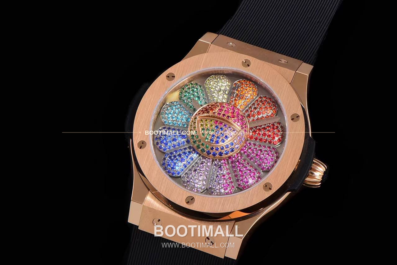 위블로 클래식 퓨전 무라카미 타카시 선플라워 블랙 다이아 오토매틱 Hublot Classic Fusion Takashi Murakami Sunflower Black Diamond Automatic 507.CX.9000.RX.TAK21 45mm 3
