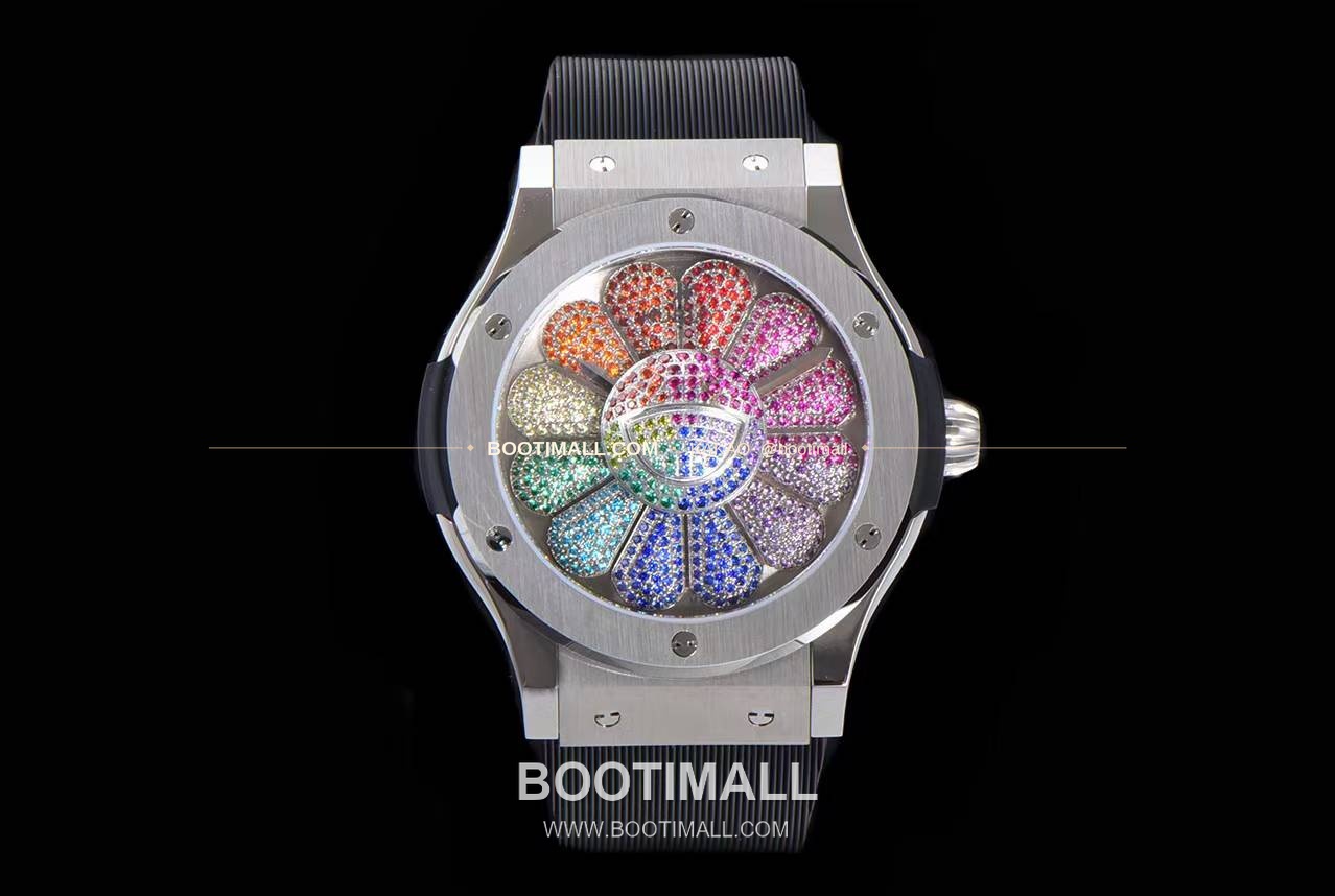위블로 클래식 퓨전 무라카미 타카시 선플라워 블랙 다이아 오토매틱 Hublot Classic Fusion Takashi Murakami Sunflower Black Diamond Automatic 507.CX.9000.RX.TAK21 45mm 1