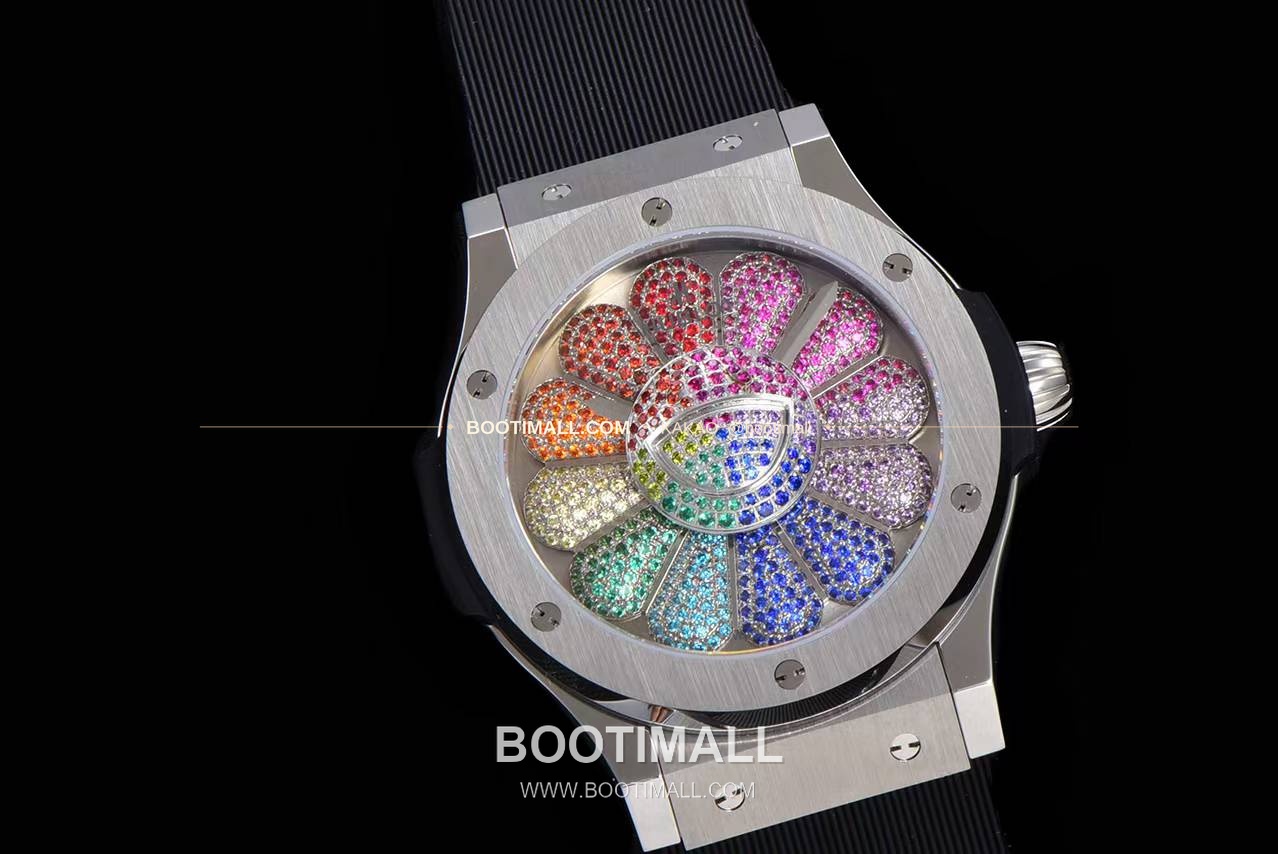 위블로 클래식 퓨전 무라카미 타카시 선플라워 블랙 다이아 오토매틱 Hublot Classic Fusion Takashi Murakami Sunflower Black Diamond Automatic 507.CX.9000.RX.TAK21 45mm 2