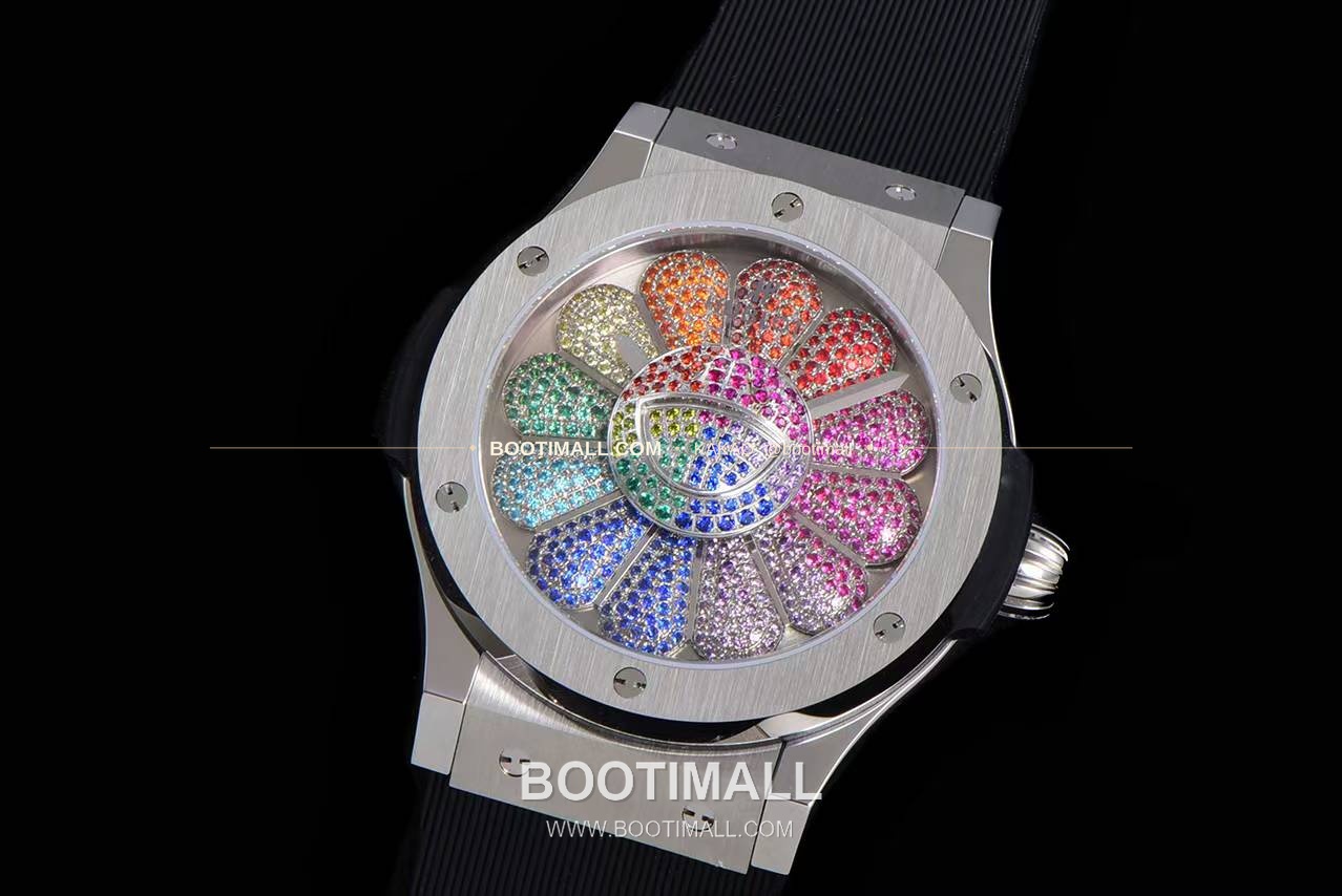 위블로 클래식 퓨전 무라카미 타카시 선플라워 블랙 다이아 오토매틱 Hublot Classic Fusion Takashi Murakami Sunflower Black Diamond Automatic 507.CX.9000.RX.TAK21 45mm 3