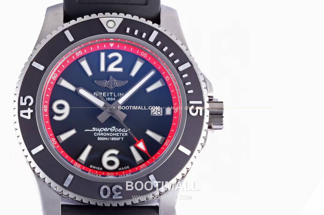 브라이틀링 슈퍼오션 스틸 블랙다이얼 다이버 오토매틱 Breitling Superocean Steel Black Dial Diver Automatic 42mm 4