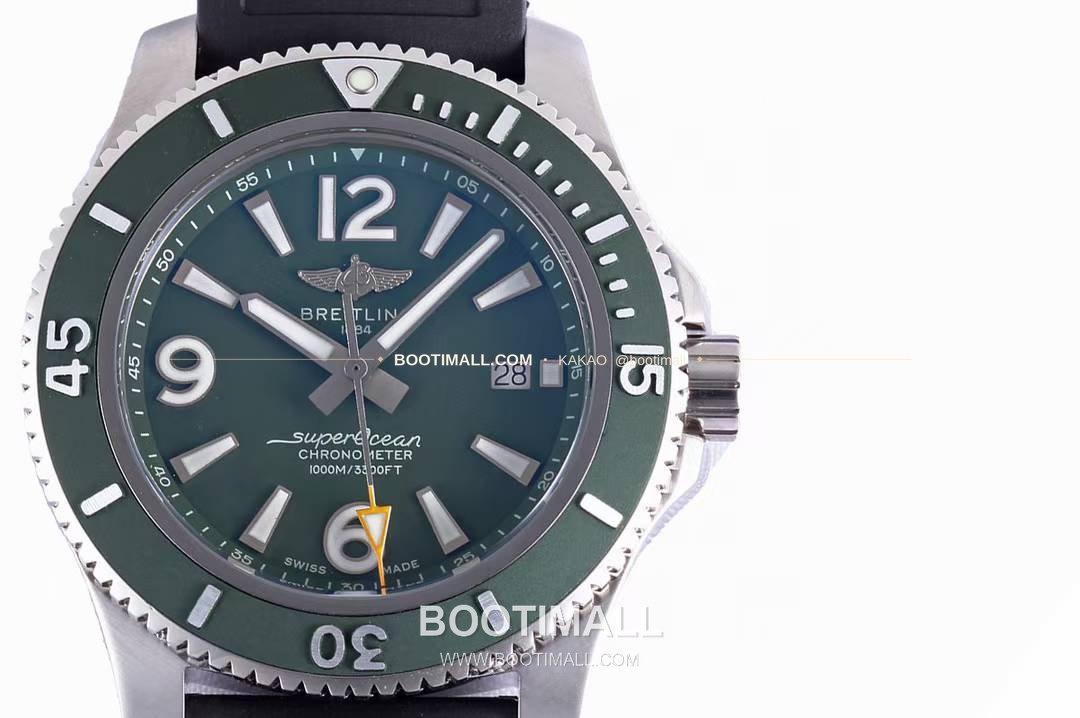 브라이틀링 슈퍼오션 스틸 블랙다이얼 다이버 오토매틱 Breitling Superocean Steel Black Dial Diver Automatic 42mm 4