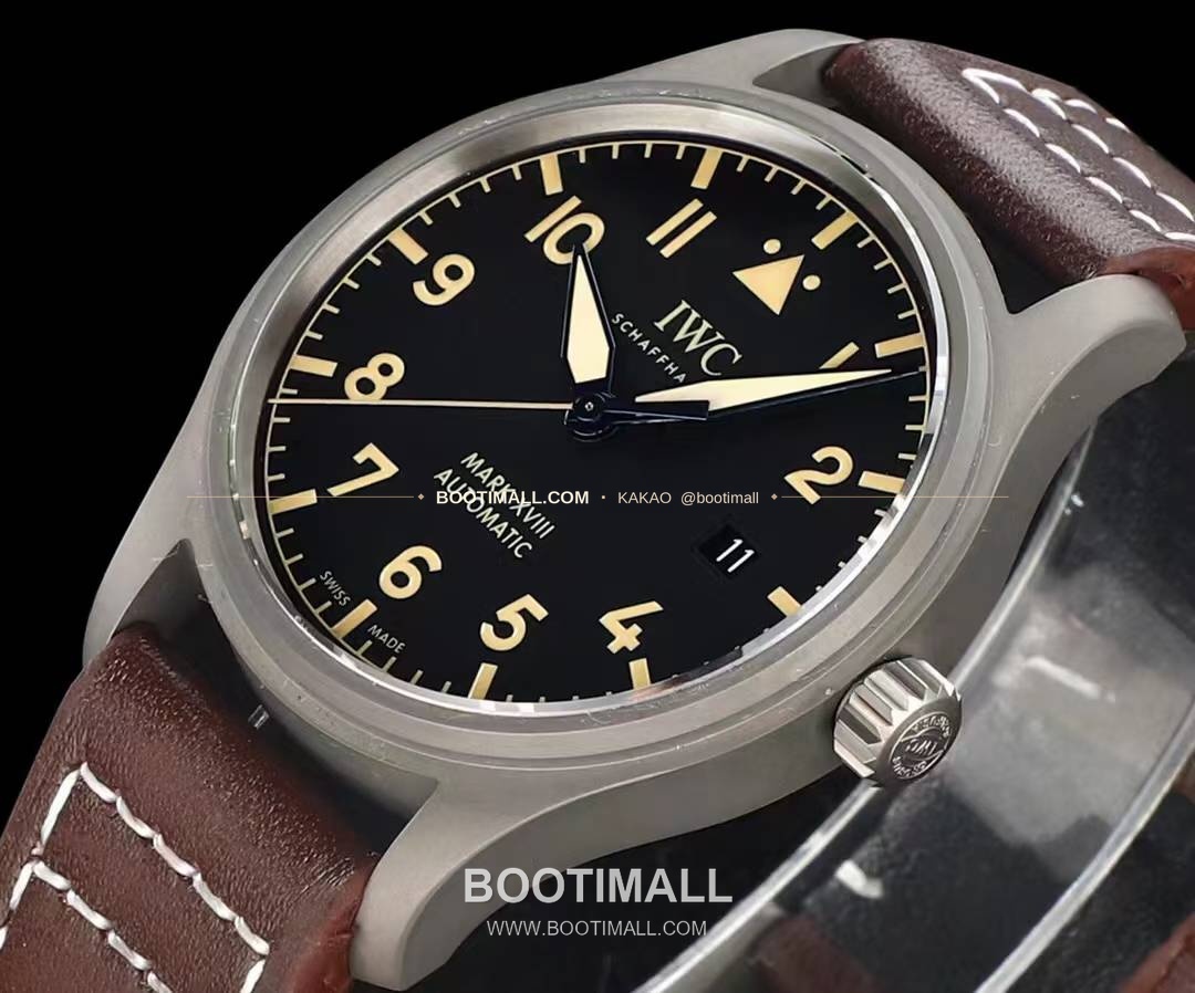 IWC 파일럿 마크18 티타늄 블랙다이얼 오토매틱 IWC Pilot Mark XVIII Titanium Black Dial Automatic IW327006 40mm 4
