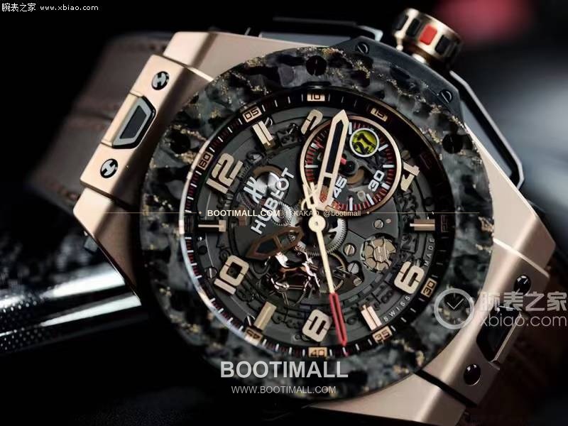 위블로 빅뱅 페라리 카본 티타늄 스켈레톤 크로노그래프 오토매틱 Hublot Big Bang Ferrari Carbon Titanium Skeleton Chronograph Automatic 401.OQ.0123.VR 45mm 1