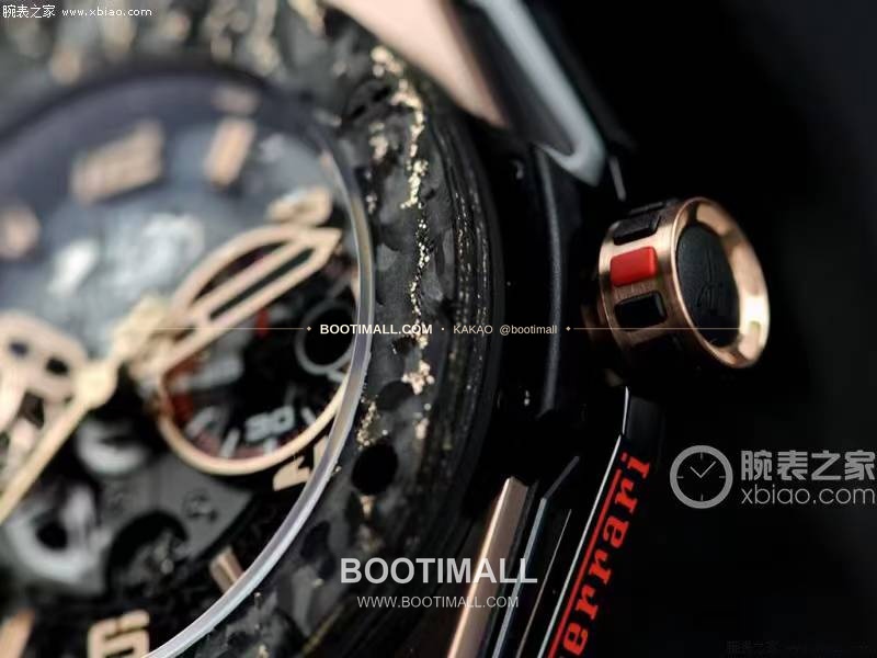 위블로 빅뱅 페라리 카본 티타늄 스켈레톤 크로노그래프 오토매틱 Hublot Big Bang Ferrari Carbon Titanium Skeleton Chronograph Automatic 401.OQ.0123.VR 45mm 3