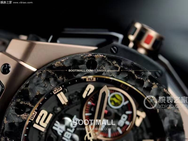 위블로 빅뱅 페라리 카본 티타늄 스켈레톤 크로노그래프 오토매틱 Hublot Big Bang Ferrari Carbon Titanium Skeleton Chronograph Automatic 401.OQ.0123.VR 45mm 4
