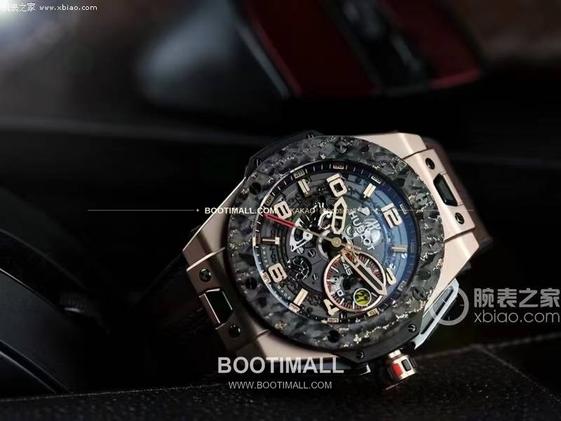 위블로 빅뱅 페라리 카본 티타늄 스켈레톤 크로노그래프 오토매틱 Hublot Big Bang Ferrari Carbon Titanium Skeleton Chronograph Automatic 401.OQ.0123.VR 45mm 3
