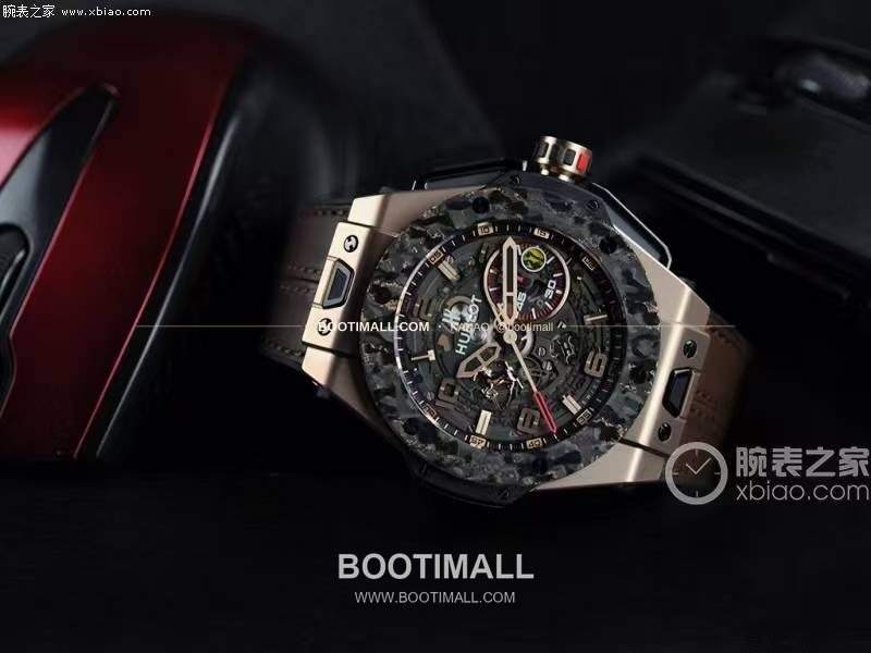 위블로 빅뱅 페라리 카본 티타늄 스켈레톤 크로노그래프 오토매틱 Hublot Big Bang Ferrari Carbon Titanium Skeleton Chronograph Automatic 401.OQ.0123.VR 45mm 6