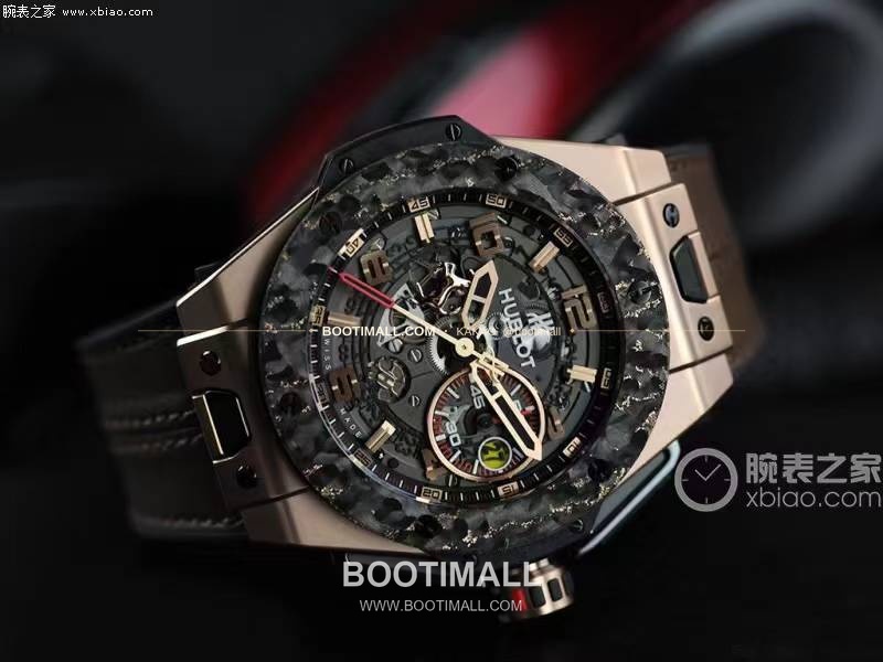 위블로 빅뱅 페라리 카본 티타늄 스켈레톤 크로노그래프 오토매틱 Hublot Big Bang Ferrari Carbon Titanium Skeleton Chronograph Automatic 401.OQ.0123.VR 45mm 7