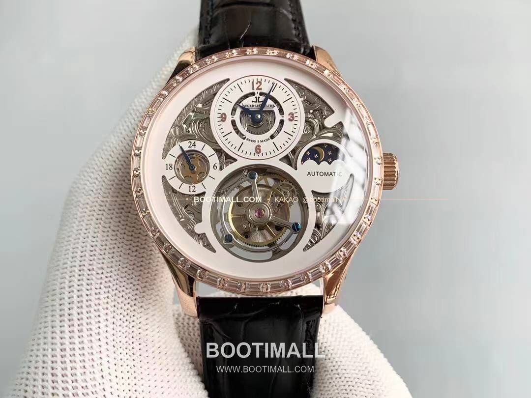 예거르쿨트르 마스터 스켈레톤 투르비옹 GMT 듀얼타임 수동 Jaeger LeCoultre Master Skeleton Tourbillon GMT Dual Time Manual 42mm 1