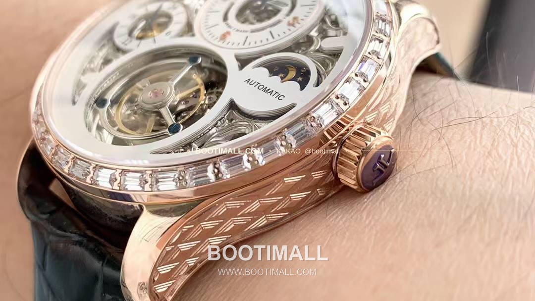 예거르쿨트르 마스터 스켈레톤 투르비옹 GMT 듀얼타임 수동 Jaeger LeCoultre Master Skeleton Tourbillon GMT Dual Time Manual 42mm 5