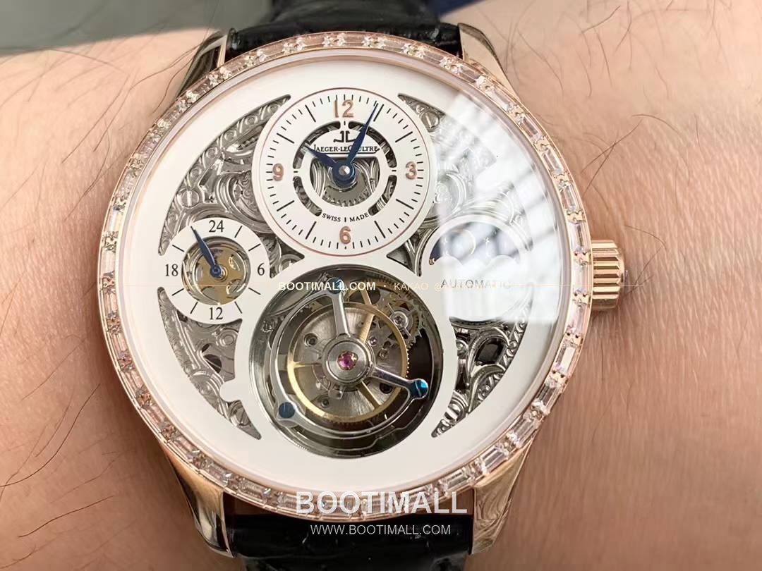 예거르쿨트르 마스터 스켈레톤 투르비옹 GMT 듀얼타임 수동 Jaeger LeCoultre Master Skeleton Tourbillon GMT Dual Time Manual 42mm 6