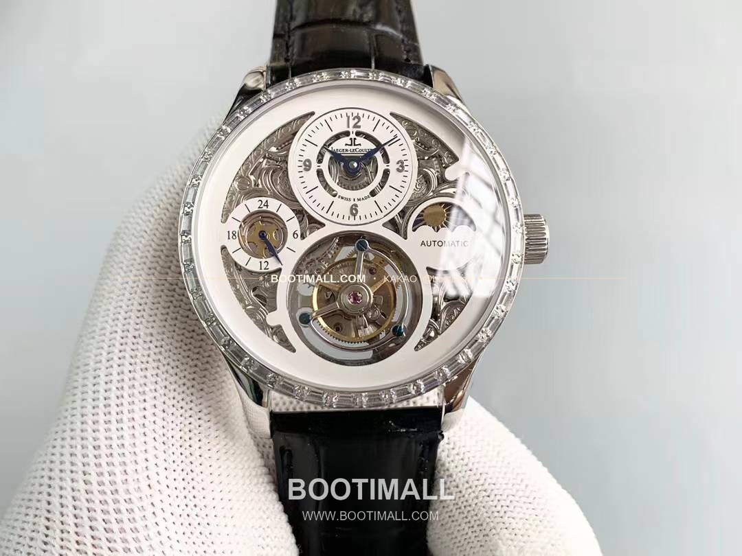 예거르쿨트르 마스터 스켈레톤 투르비옹 GMT 듀얼타임 수동 Jaeger LeCoultre Master Skeleton Tourbillon GMT Dual Time Manual 42mm 1