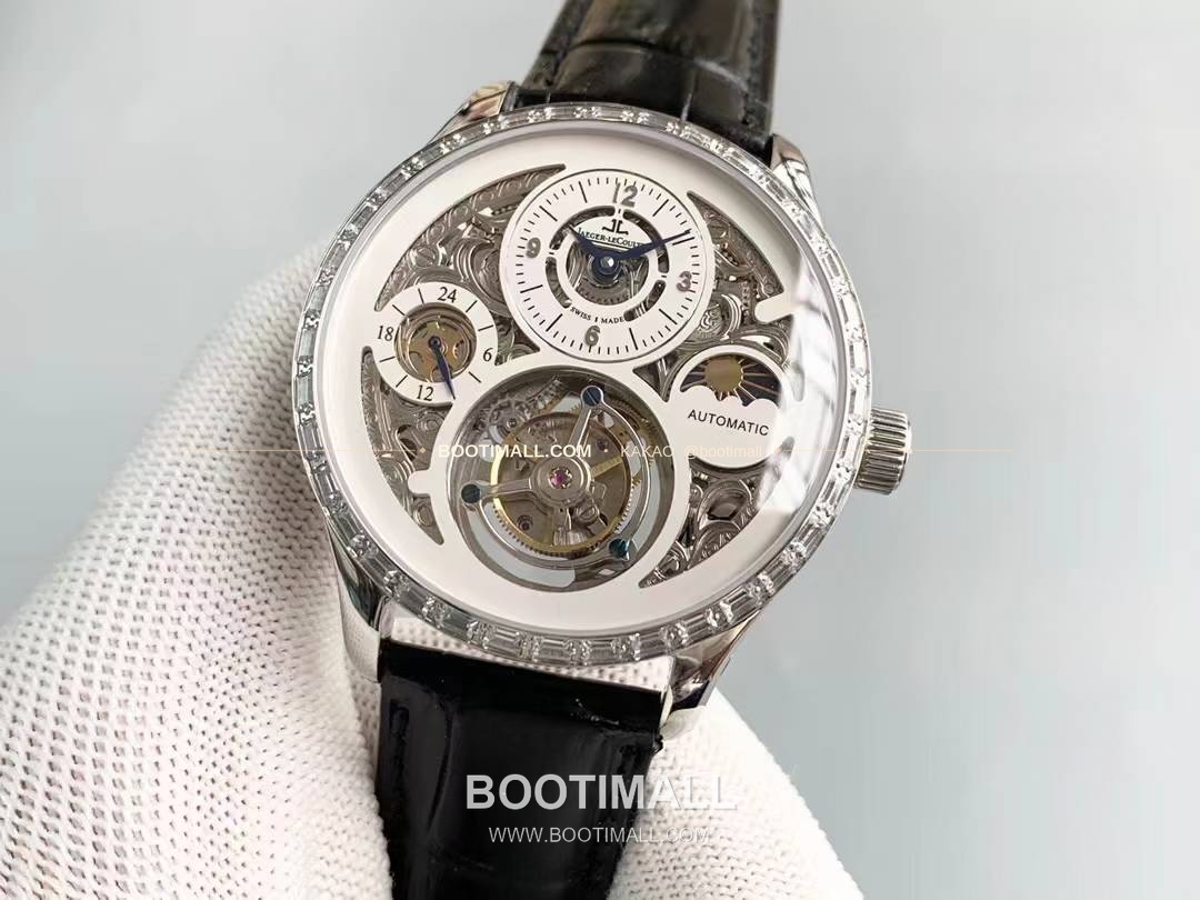 예거르쿨트르 마스터 스켈레톤 투르비옹 GMT 듀얼타임 수동 Jaeger LeCoultre Master Skeleton Tourbillon GMT Dual Time Manual 42mm 3