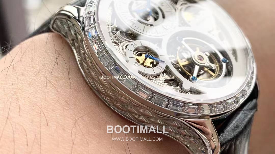 예거르쿨트르 마스터 스켈레톤 투르비옹 GMT 듀얼타임 수동 Jaeger LeCoultre Master Skeleton Tourbillon GMT Dual Time Manual 42mm 4
