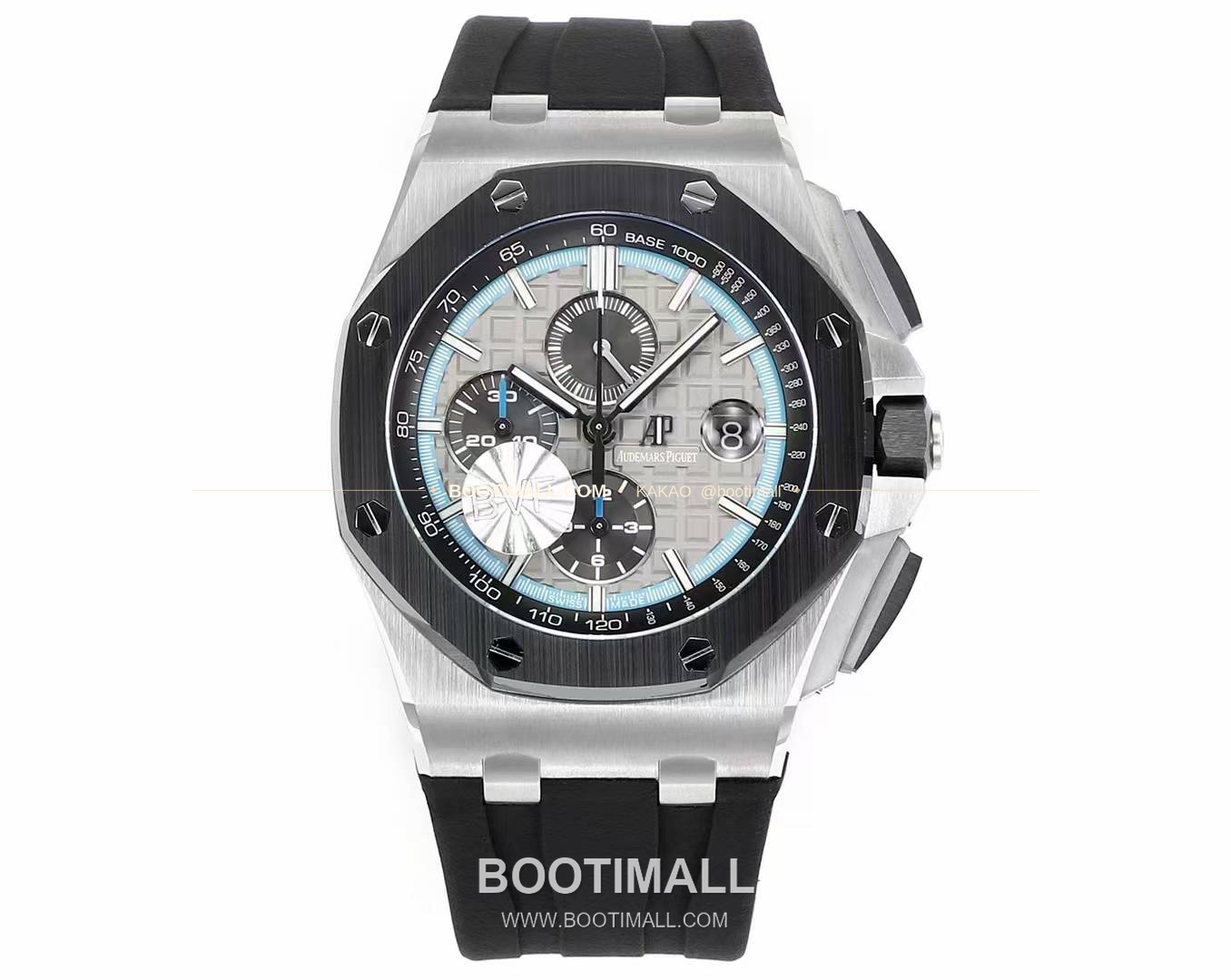 오데마피게 로열오크 오프쇼어 크로노그래프 플래티넘 톤 세라믹 베젤 오토매틱 Audemars Piguet Royal Oak Offshore Chronograph Platinum Tone Ceramic Bezel Automatic 26400 44mm 1