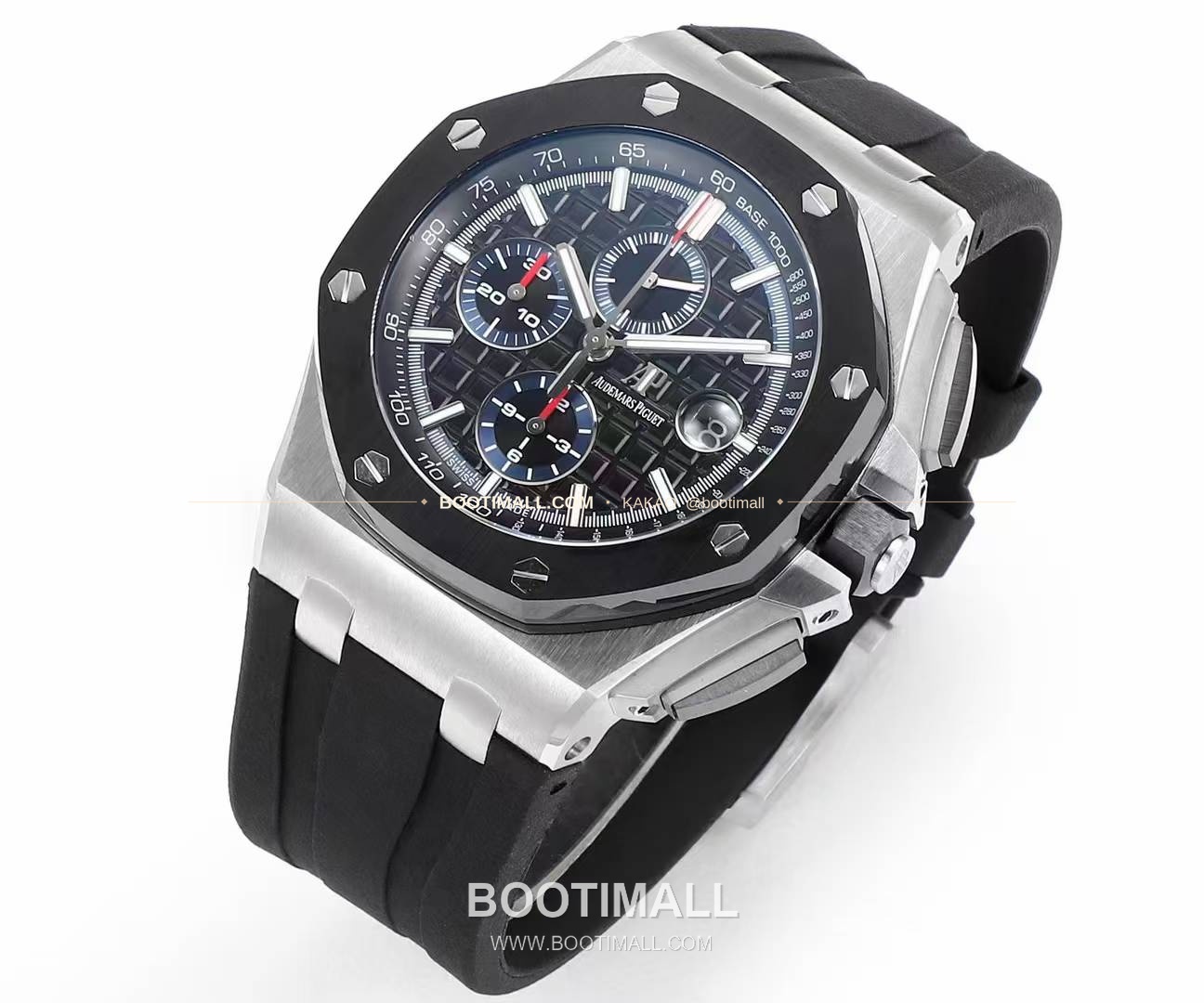오데마피게 로열오크 오프쇼어 크로노그래프 플래티넘 톤 세라믹 베젤 오토매틱 Audemars Piguet Royal Oak Offshore Chronograph Platinum Tone Ceramic Bezel Automatic 26400 44mm 2