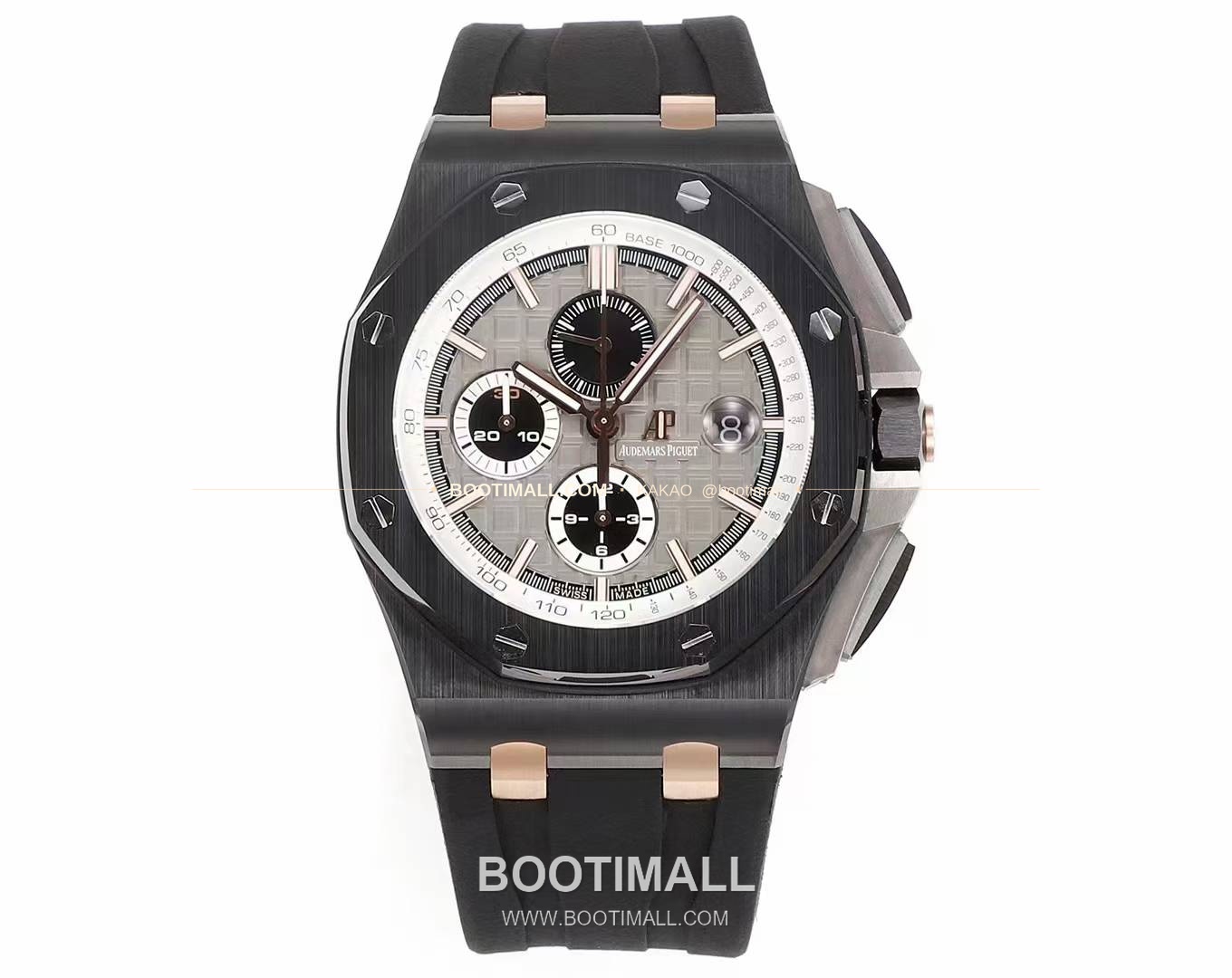 오데마피게 로열오크 오프쇼어 크로노그래프 플래티넘 톤 세라믹 베젤 오토매틱 Audemars Piguet Royal Oak Offshore Chronograph Platinum Tone Ceramic Bezel Automatic 26400 44mm 1