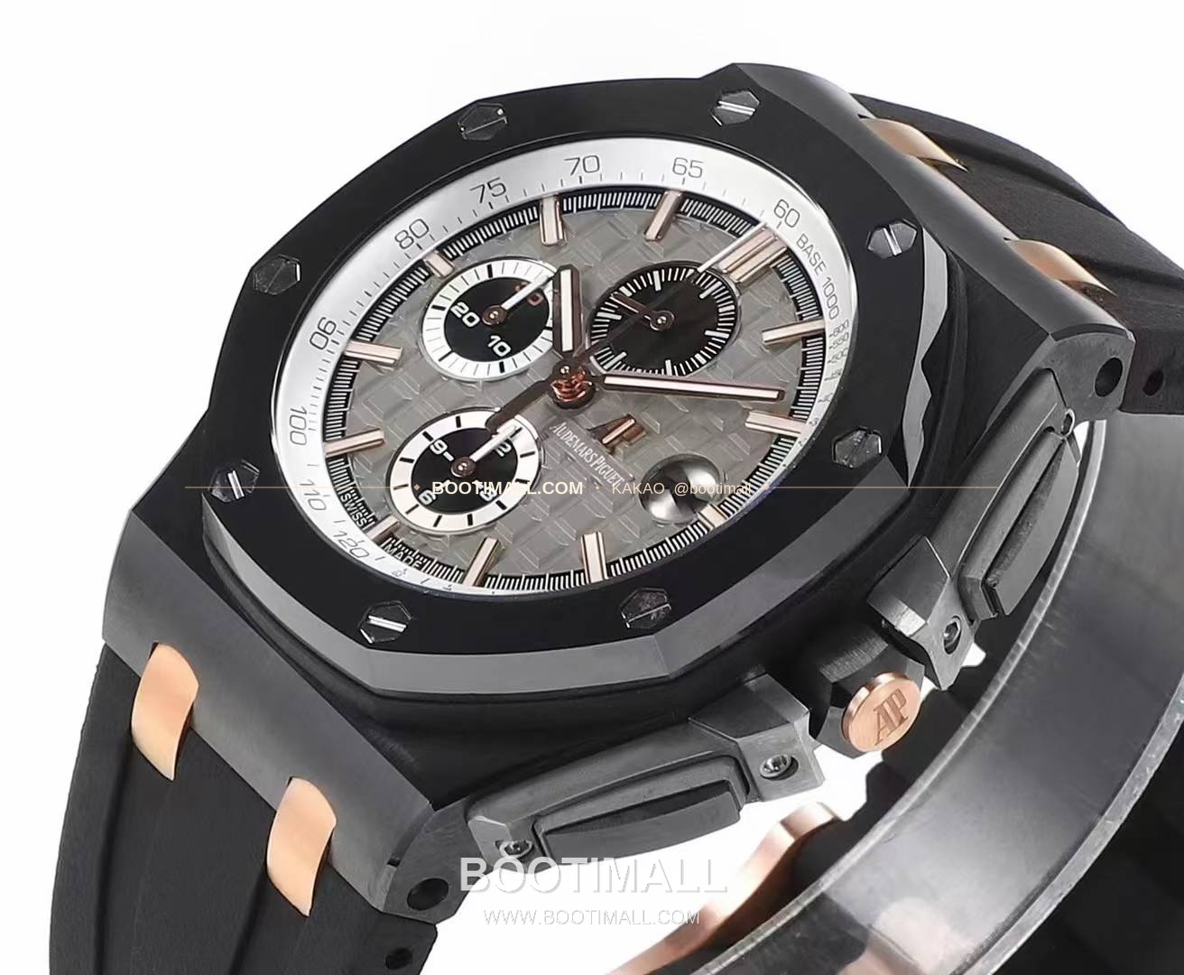 오데마피게 로열오크 오프쇼어 크로노그래프 플래티넘 톤 세라믹 베젤 오토매틱 Audemars Piguet Royal Oak Offshore Chronograph Platinum Tone Ceramic Bezel Automatic 26400 44mm 2