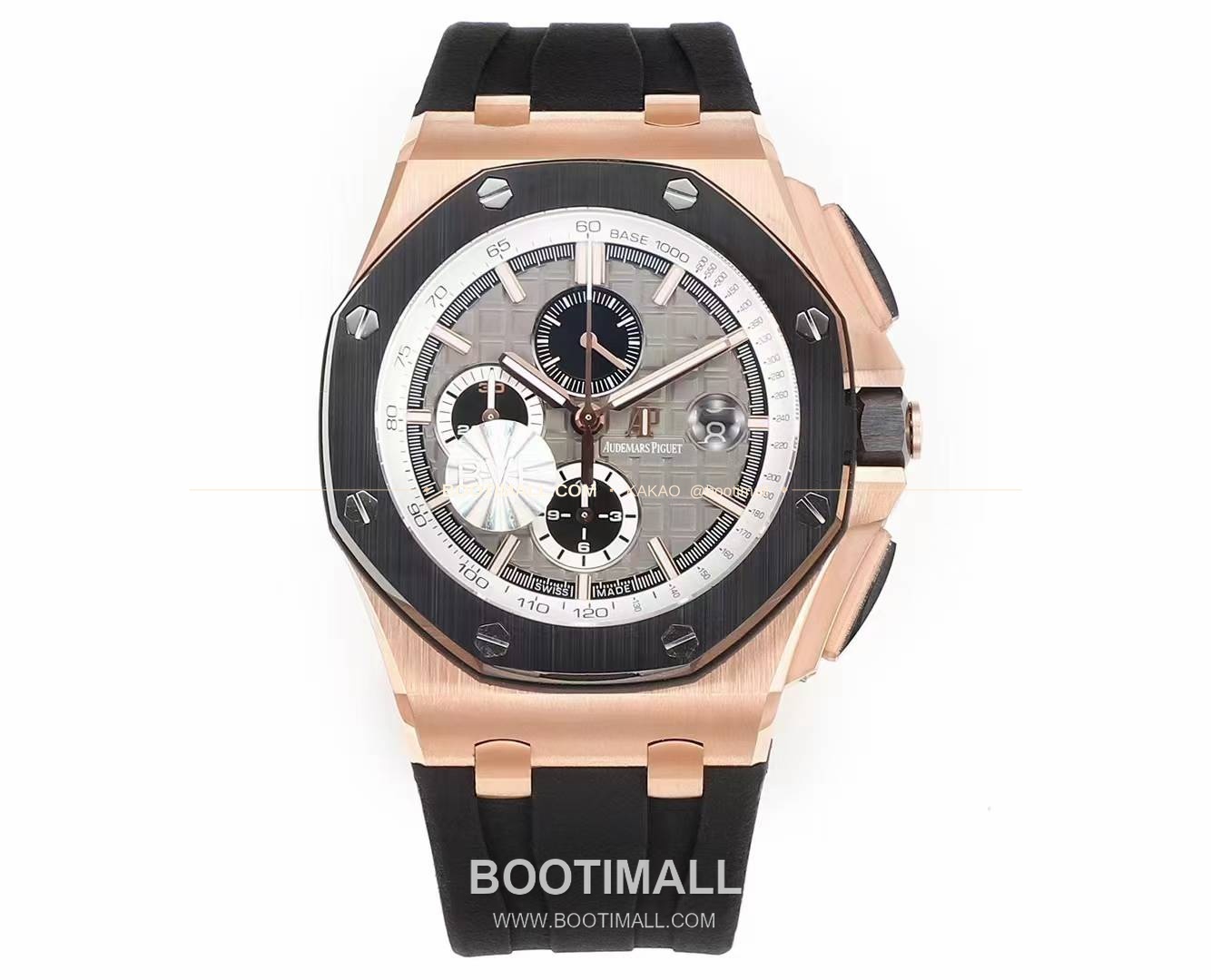 오데마피게 로열오크 오프쇼어 크로노그래프 플래티넘 톤 세라믹 베젤 오토매틱 Audemars Piguet Royal Oak Offshore Chronograph Platinum Tone Ceramic Bezel Automatic 26400 44mm 1