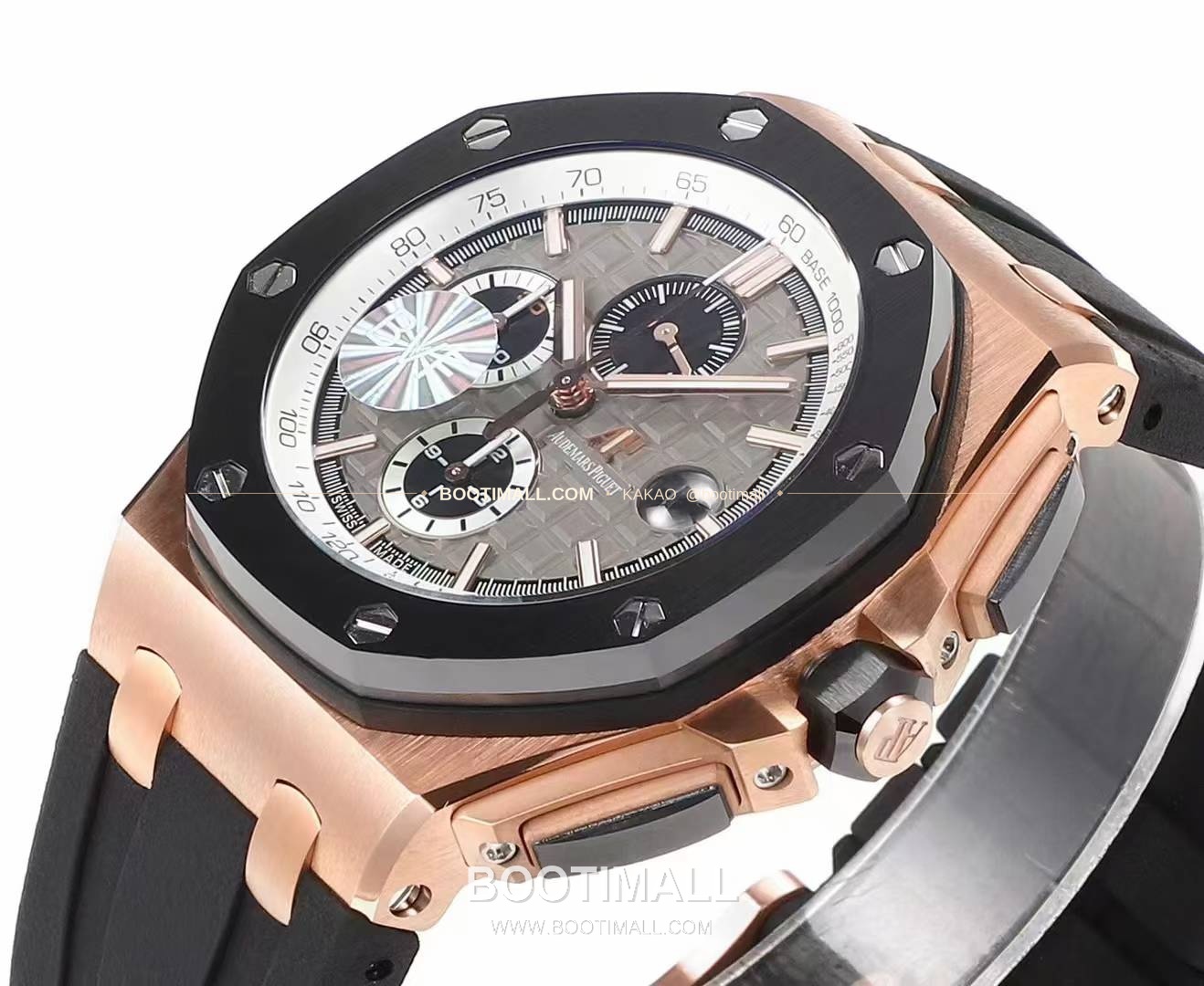 오데마피게 로열오크 오프쇼어 크로노그래프 플래티넘 톤 세라믹 베젤 오토매틱 Audemars Piguet Royal Oak Offshore Chronograph Platinum Tone Ceramic Bezel Automatic 26400 44mm 4