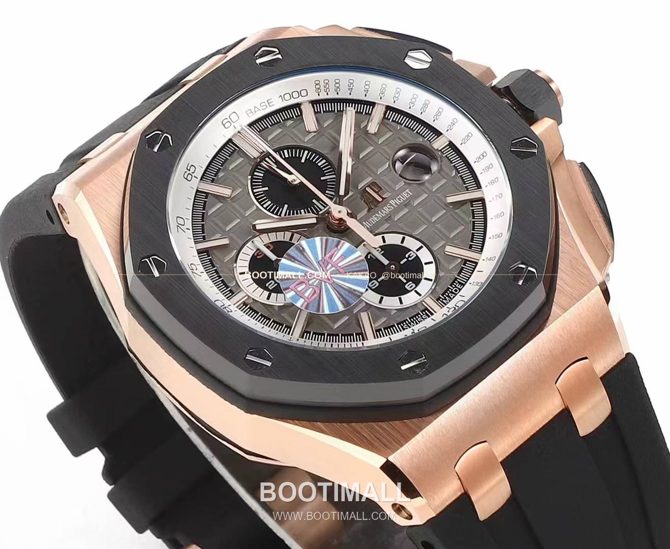 오데마피게 로열오크 오프쇼어 크로노그래프 플래티넘 톤 세라믹 베젤 오토매틱 Audemars Piguet Royal Oak Offshore Chronograph Platinum Tone Ceramic Bezel Automatic 26400 44mm 5